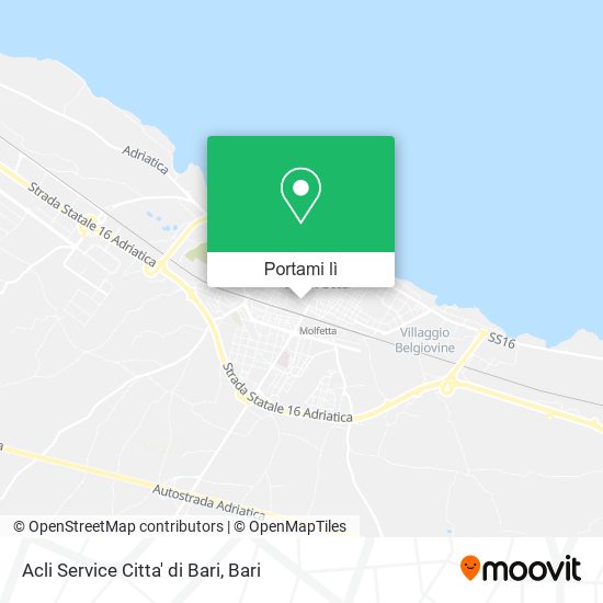 Mappa Acli Service Citta' di Bari