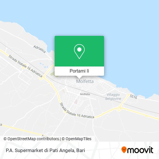 Mappa P.A. Supermarket di Pati Angela