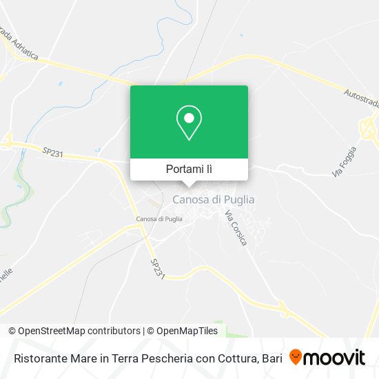 Mappa Ristorante Mare in Terra Pescheria con Cottura