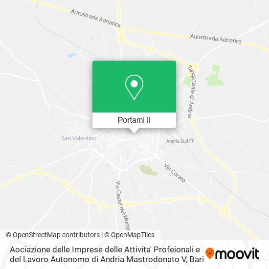 Mappa Aociazione delle Imprese delle Attivita' Profeionali e del Lavoro Autonomo di Andria Mastrodonato V