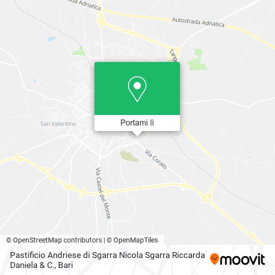 Mappa Pastificio Andriese di Sgarra Nicola Sgarra Riccarda Daniela & C.