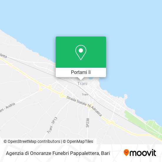 Mappa Agenzia di Onoranze Funebri Pappalettera