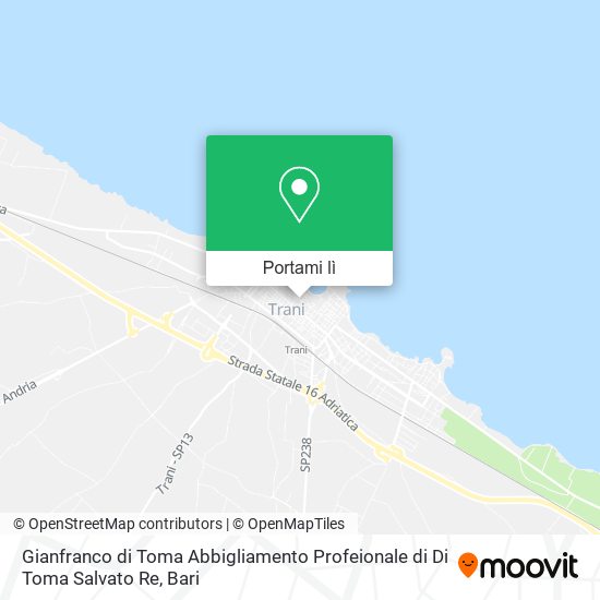 Mappa Gianfranco di Toma Abbigliamento Profeionale di Di Toma Salvato Re