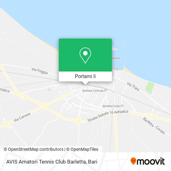 Mappa AVIS Amatori Tennis Club Barletta