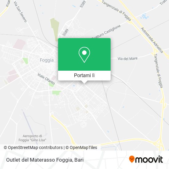 Mappa Outlet del Materasso Foggia