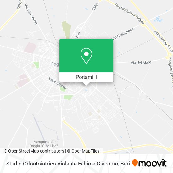Mappa Studio Odontoiatrico Violante Fabio e Giacomo
