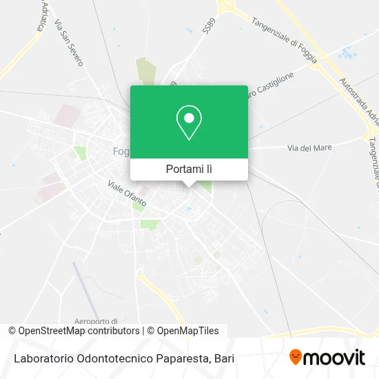 Mappa Laboratorio Odontotecnico Paparesta
