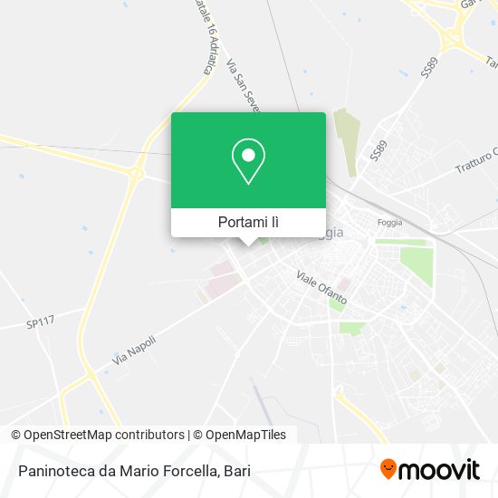 Mappa Paninoteca da Mario Forcella