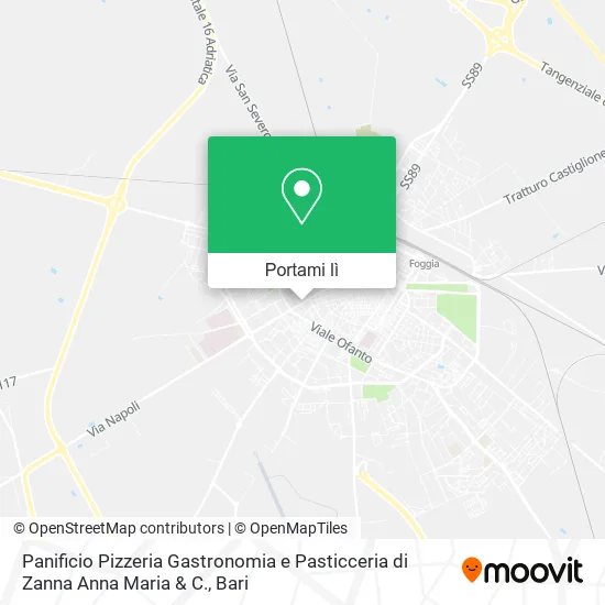 Mappa Panificio Pizzeria Gastronomia e Pasticceria di Zanna Anna Maria & C.