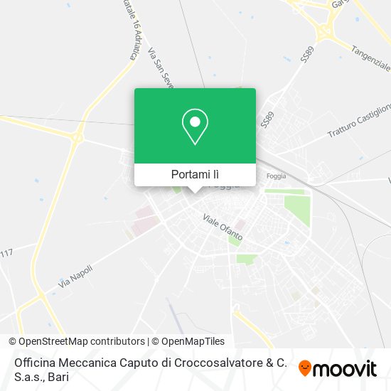 Mappa Officina Meccanica Caputo di Croccosalvatore & C. S.a.s.