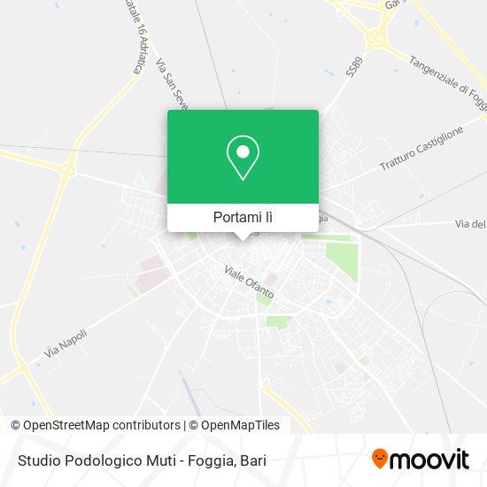 Mappa Studio Podologico Muti - Foggia