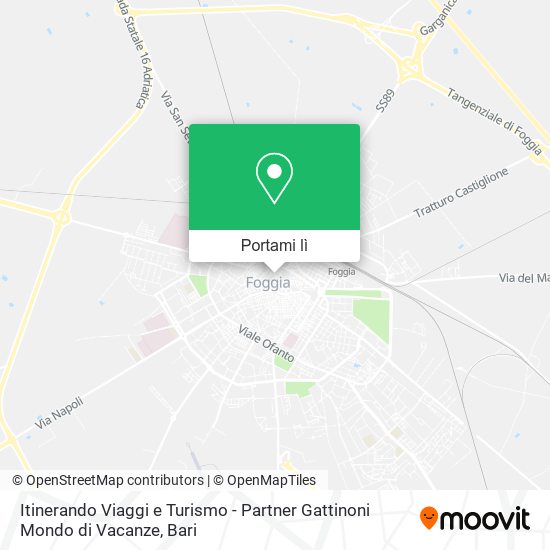 Mappa Itinerando Viaggi e Turismo - Partner Gattinoni Mondo di Vacanze