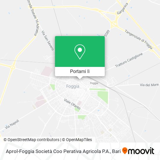 Mappa Aprol-Foggia Società Coo Perativa Agricola P.A.