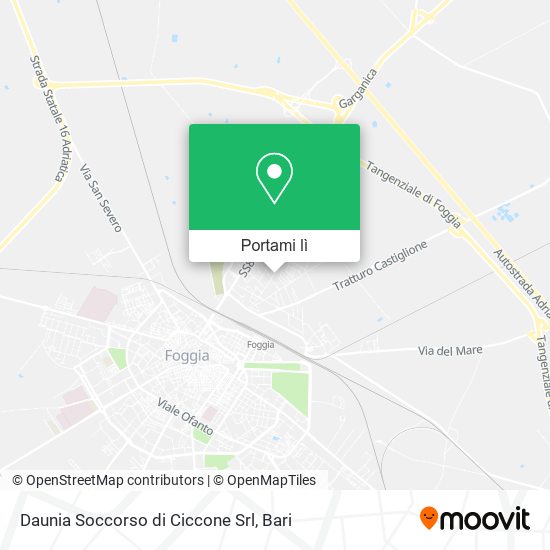 Mappa Daunia Soccorso di Ciccone Srl