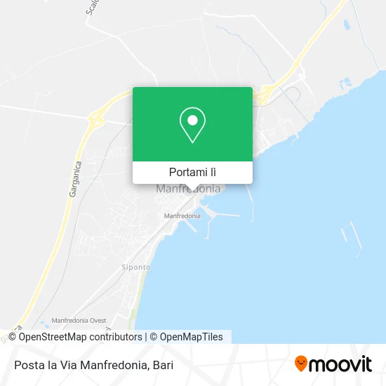 Mappa Posta la Via Manfredonia