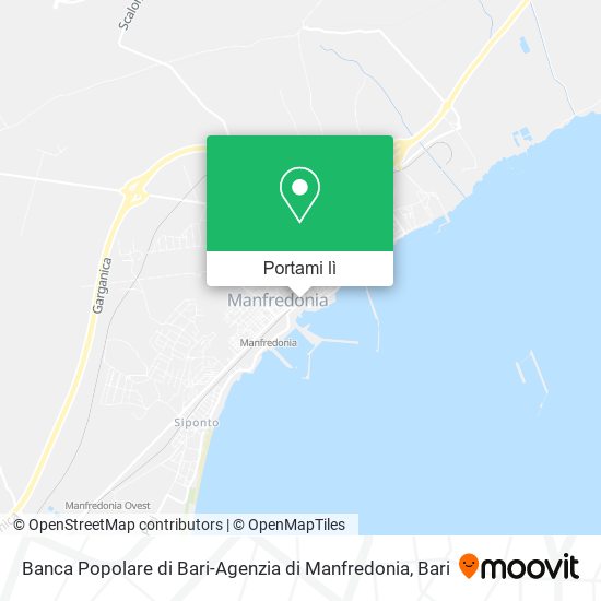 Mappa Banca Popolare di Bari-Agenzia di Manfredonia
