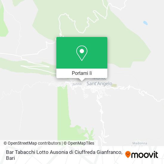 Mappa Bar Tabacchi Lotto Ausonia di Ciuffreda Gianfranco