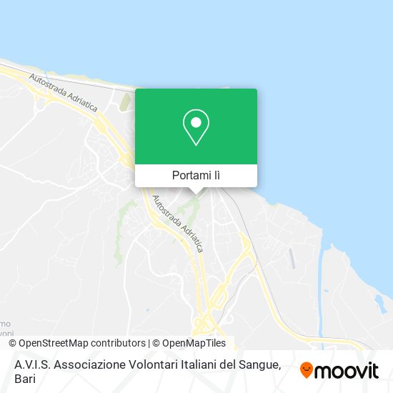 Mappa A.V.I.S. Associazione Volontari Italiani del Sangue