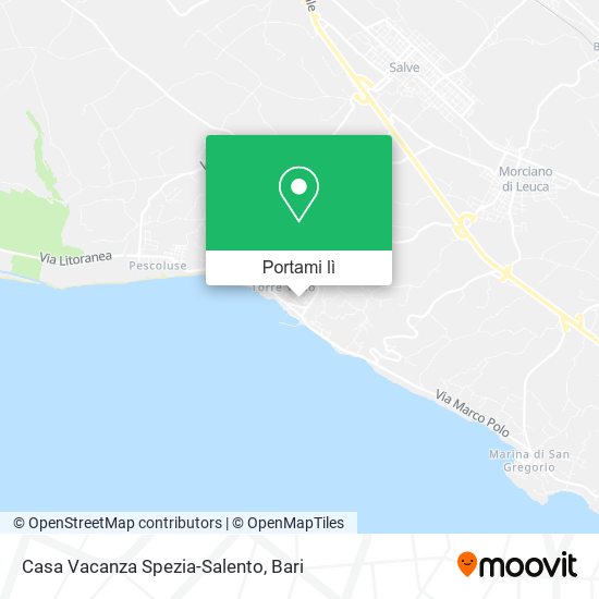 Mappa Casa Vacanza Spezia-Salento
