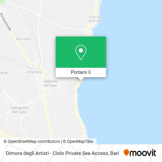 Mappa Dimora degli Artisti - Ciolo Private Sea Access