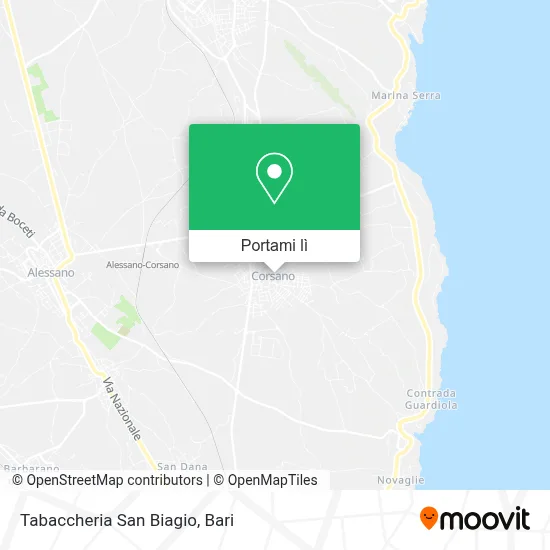 Mappa Tabaccheria San Biagio