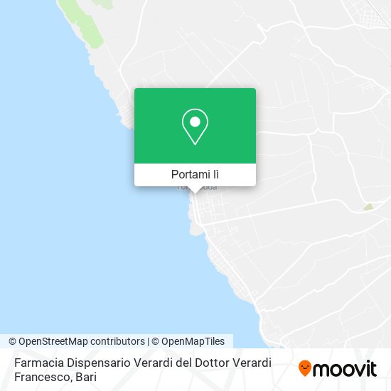 Mappa Farmacia Dispensario Verardi del Dottor Verardi Francesco