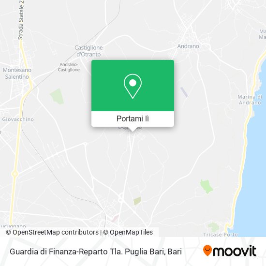 Mappa Guardia di Finanza-Reparto Tla. Puglia Bari