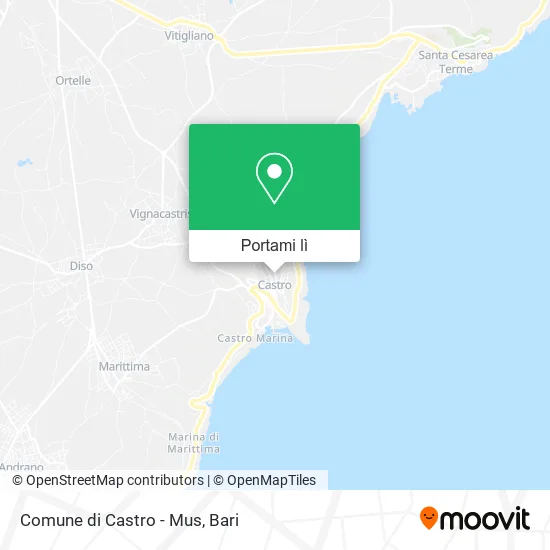 Mappa Comune di Castro - Mus