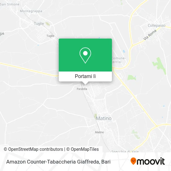 Mappa Amazon Counter-Tabaccheria Giaffreda