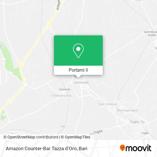 Mappa Amazon Counter-Bar Tazza d'Oro