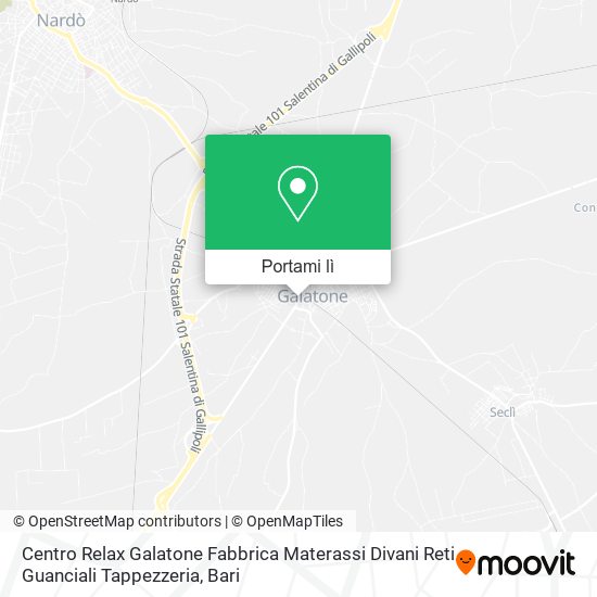 Mappa Centro Relax Galatone Fabbrica Materassi Divani Reti Guanciali Tappezzeria