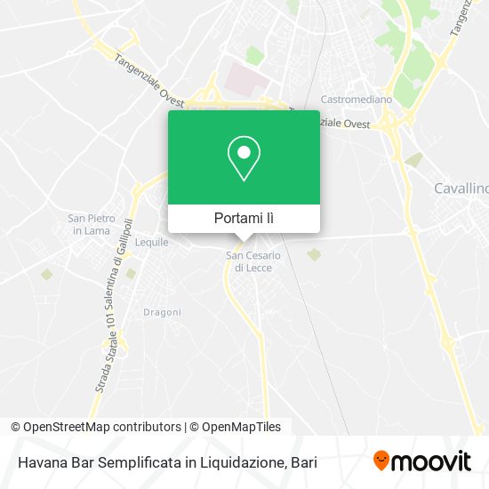 Mappa Havana Bar Semplificata in Liquidazione