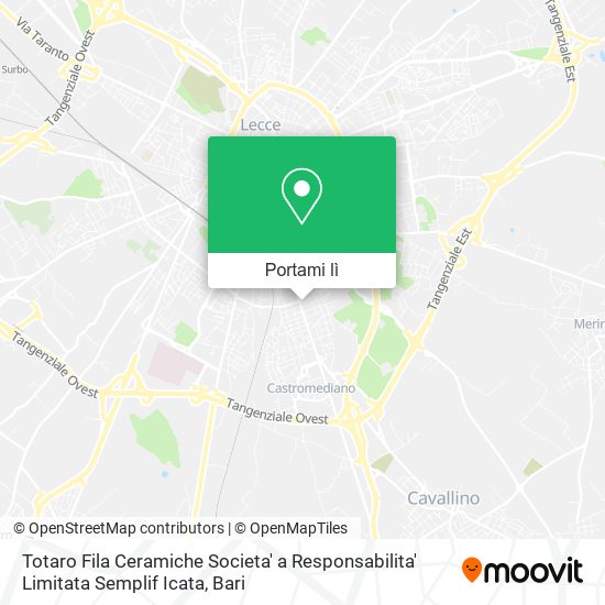 Mappa Totaro Fila Ceramiche Societa' a Responsabilita' Limitata Semplif Icata
