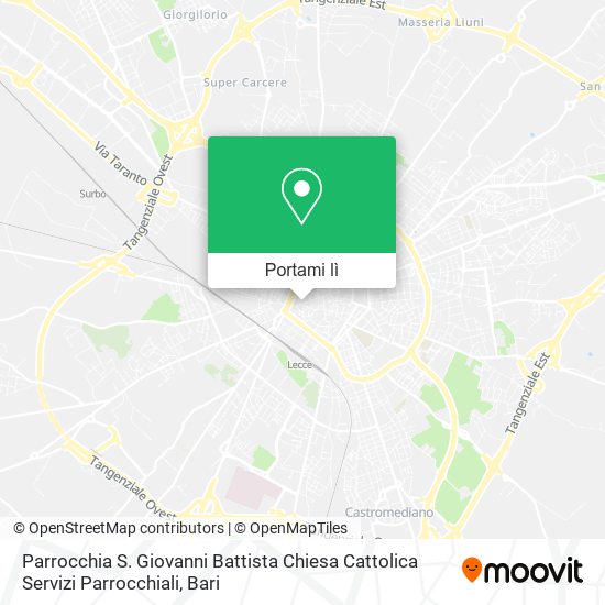 Mappa Parrocchia S. Giovanni Battista Chiesa Cattolica Servizi Parrocchiali