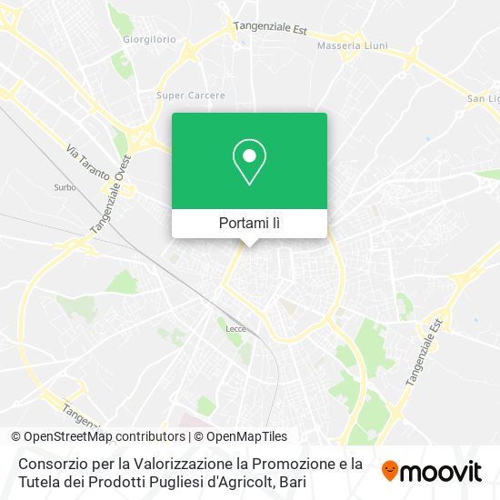 Mappa Consorzio per la Valorizzazione la Promozione e la Tutela dei Prodotti Pugliesi d'Agricolt