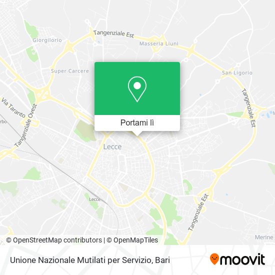 Mappa Unione Nazionale Mutilati per Servizio
