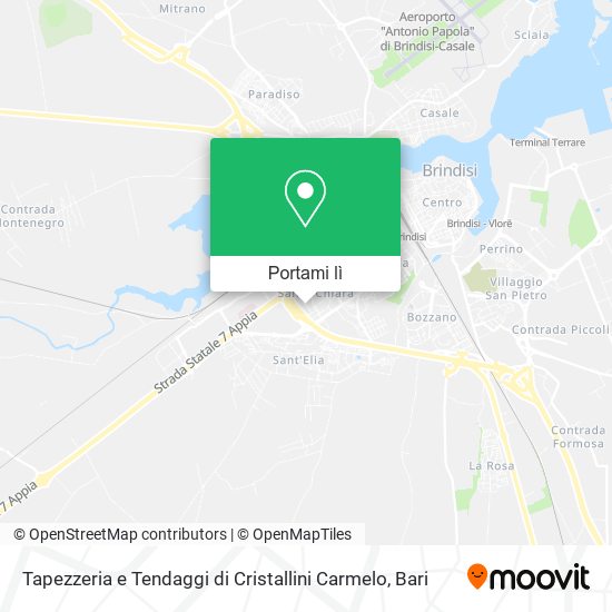 Mappa Tapezzeria e Tendaggi di Cristallini Carmelo
