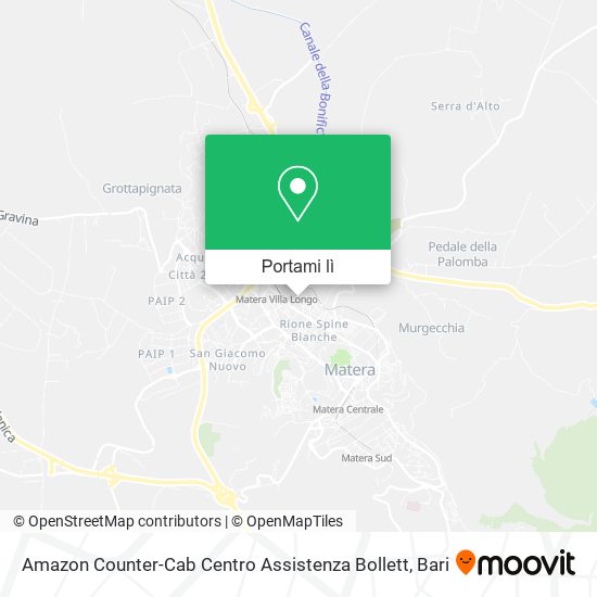 Mappa Amazon Counter-Cab Centro Assistenza Bollett