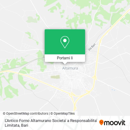 Mappa L'Antico Forno Altamurano Societa' a Responsabilita' Limitata