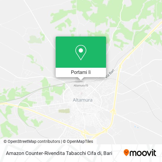 Mappa Amazon Counter-Rivendita Tabacchi Cifa di