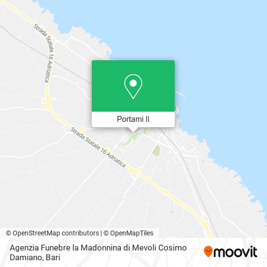 Mappa Agenzia Funebre la Madonnina di Mevoli Cosimo Damiano