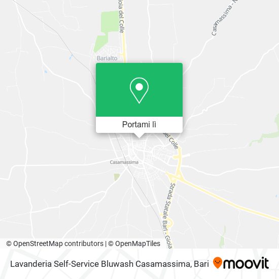 Mappa Lavanderia Self-Service Bluwash Casamassima