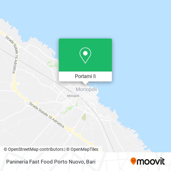 Mappa Panineria Fast Food Porto Nuovo