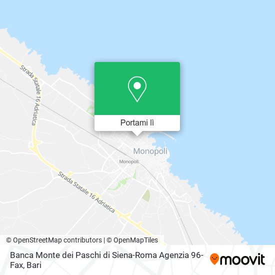 Mappa Banca Monte dei Paschi di Siena-Roma Agenzia 96-Fax