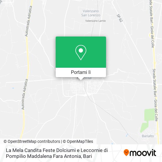 Mappa La Mela Candita Feste Dolciumi e Leccornie di Pompilio Maddalena Fara Antonia