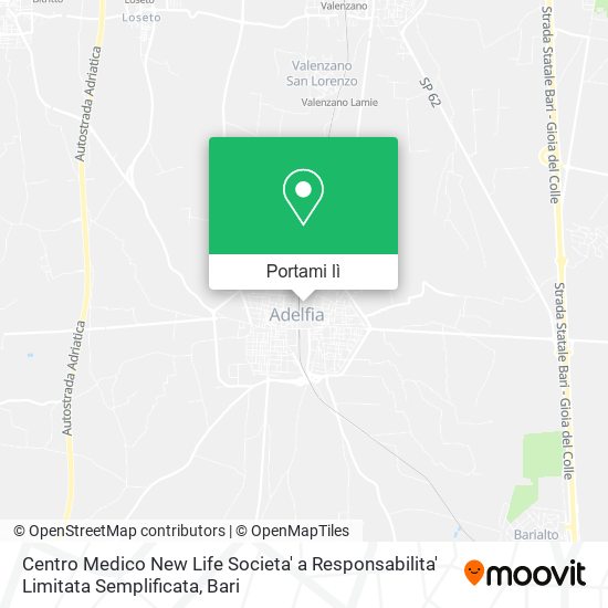 Mappa Centro Medico New Life Societa' a Responsabilita' Limitata Semplificata