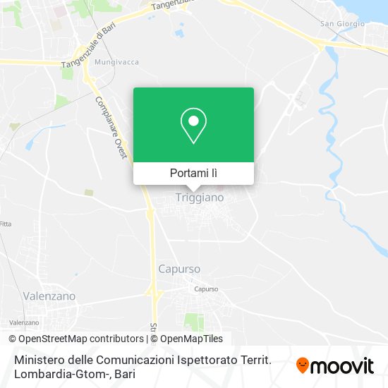 Mappa Ministero delle Comunicazioni Ispettorato Territ. Lombardia-Gtom-