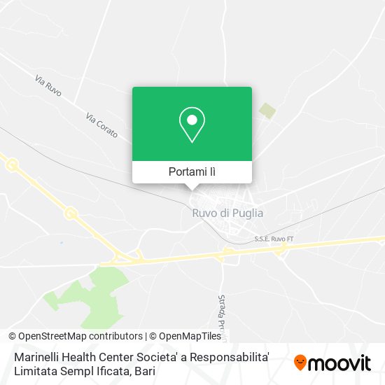Mappa Marinelli Health Center Societa' a Responsabilita' Limitata Sempl Ificata