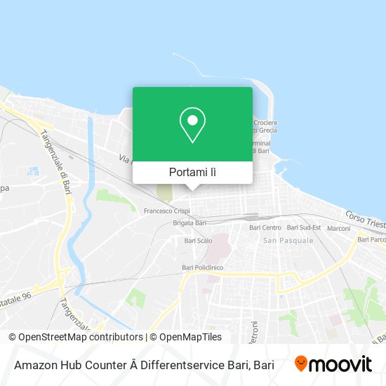 Mappa Amazon Hub Counter Â Differentservice Bari