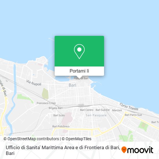 Mappa Ufficio di Sanita' Marittima Area e di Frontiera di Bari